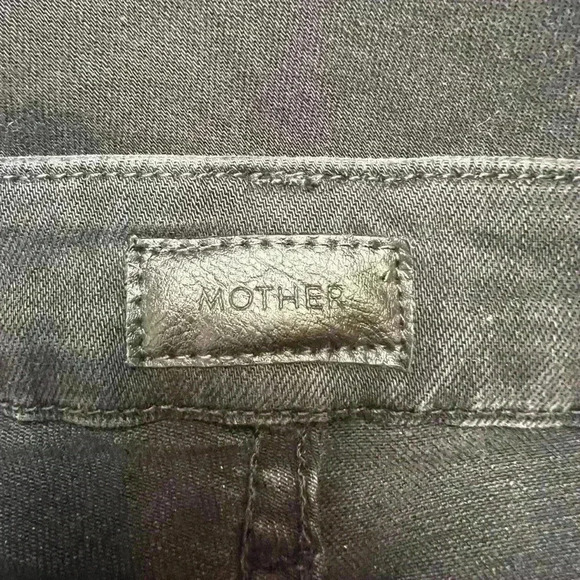 Mother Looker Zip Fray Wait Until Dark jeans Size 26 - Picture 10 of 13